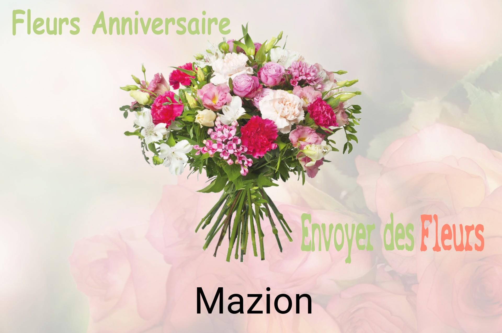 Bouquet de fleurs d’anniversaire livré à Mazion